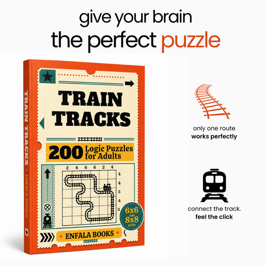Train Tracks: 200 Logic Puzzles For Adults