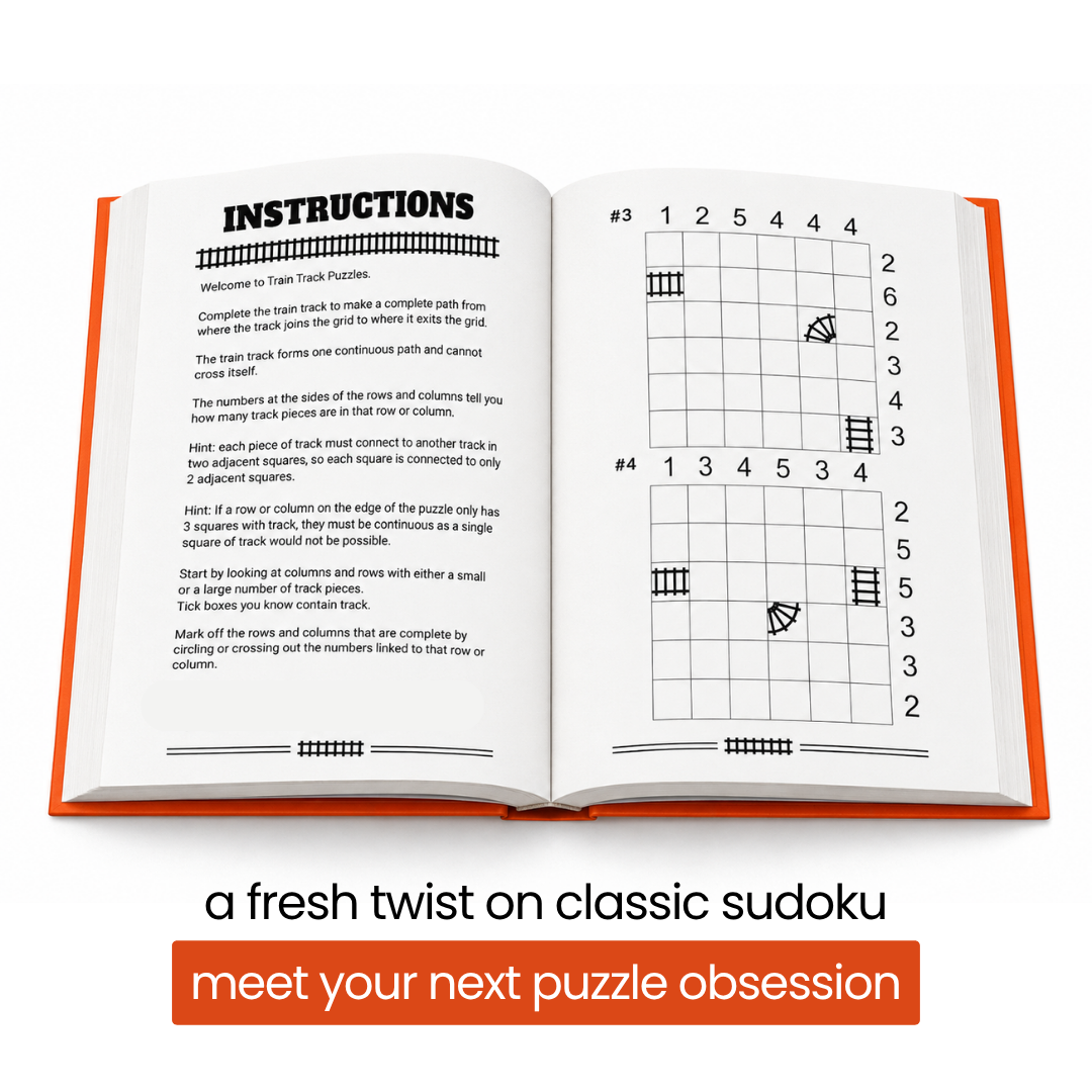 Train Tracks: 200 Logic Puzzles For Adults