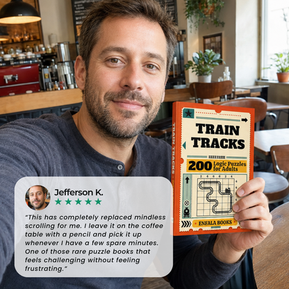 Train Tracks: 200 Logic Puzzles For Adults